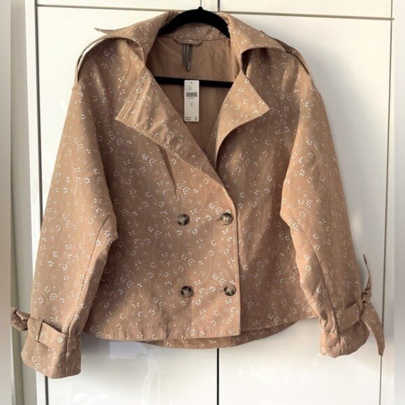 NWT Size XL - By Anthropologie Floral Cutwork Crop Trench Jacket (NWT US$ 168) - Picture 10 of 15